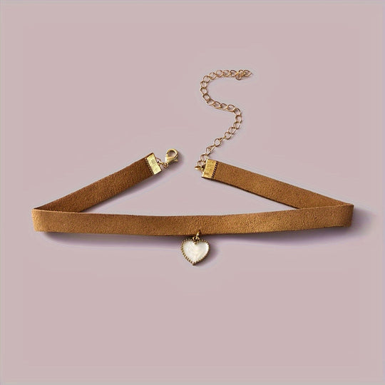 Minimalist Heart Pendant Choker