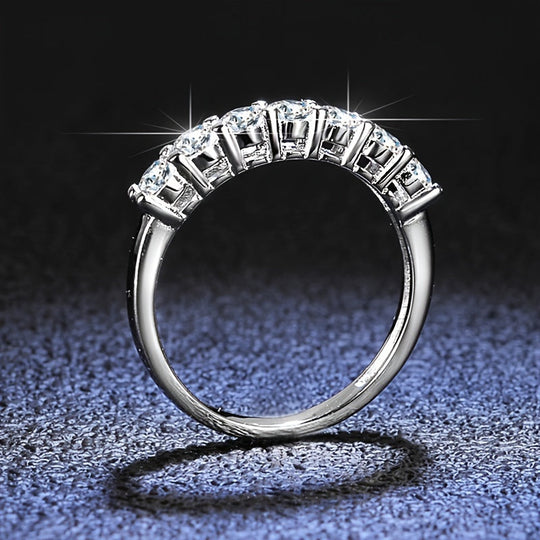 Inlaid Moissanite Promise Ring