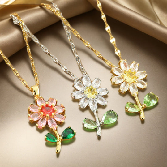 Sunflower Pendant Necklace