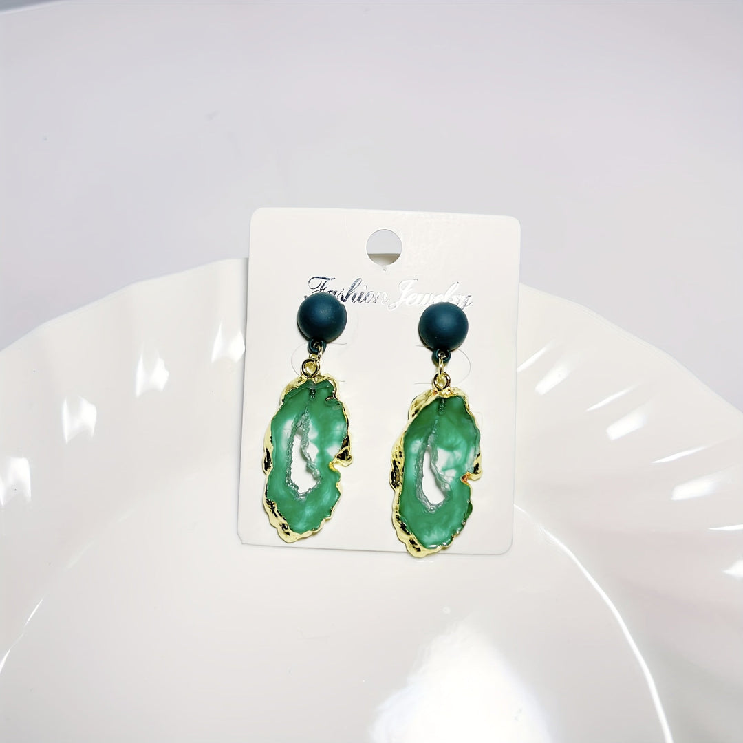 Vintage Irregular Resin Earrings