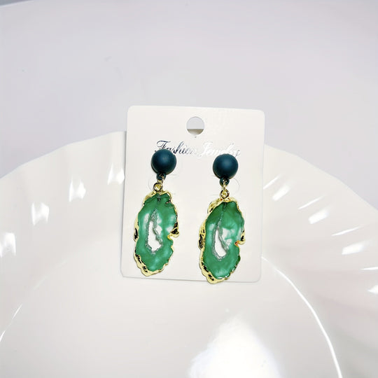 Vintage Irregular Resin Earrings