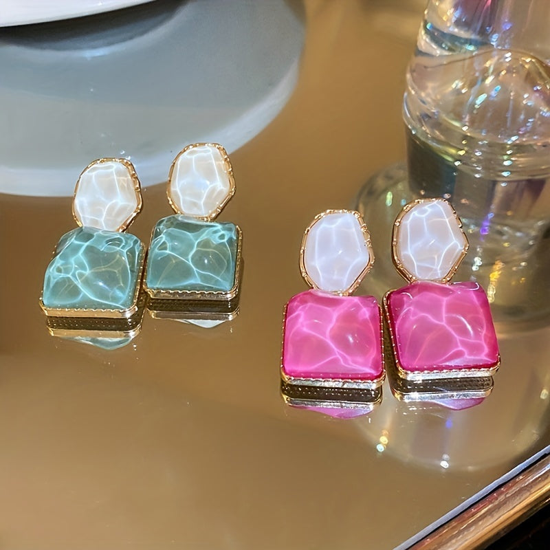 Shiny Geometric Shape Dangle Earrings