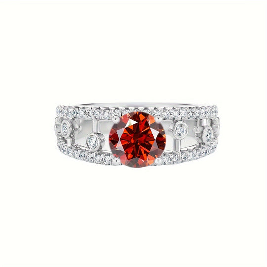 Trendy Moissanite Crown Ring