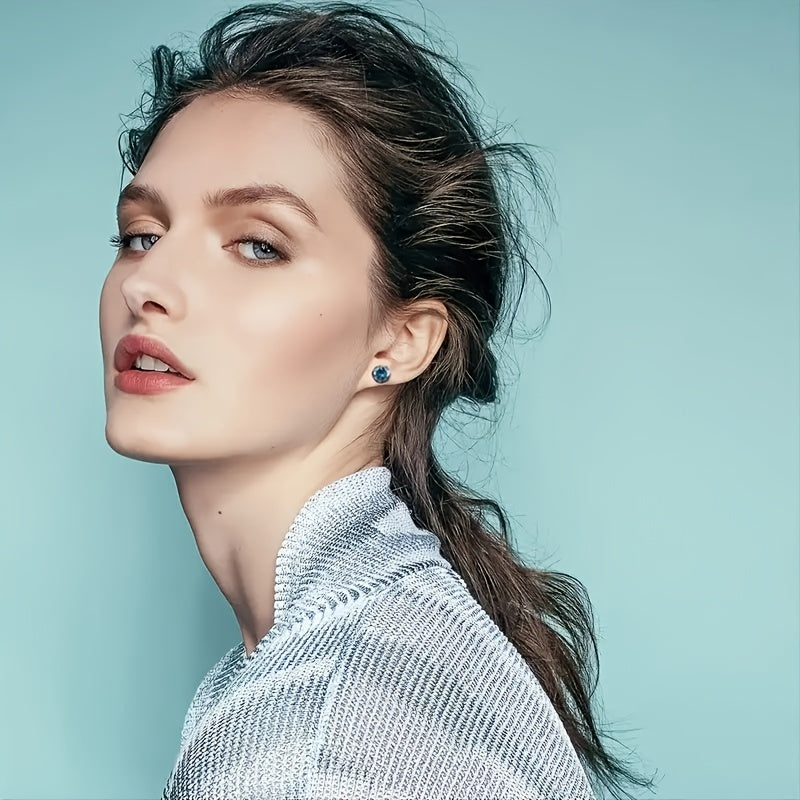 Rainbow Topaz Stud Earrings