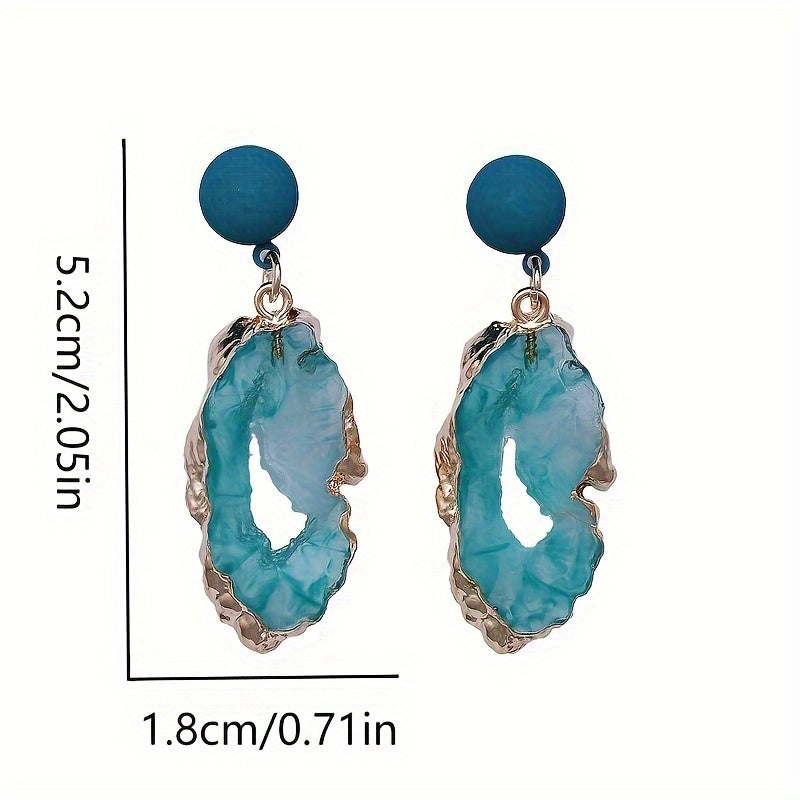 Vintage Irregular Resin Earrings