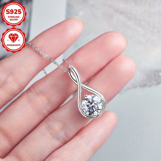 Single Stone Moissanite Pendant Necklace