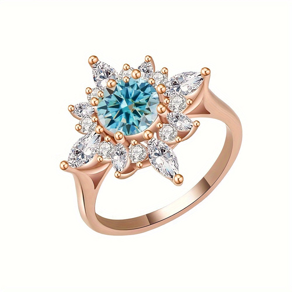 Elegant Floral Moissanite Ring