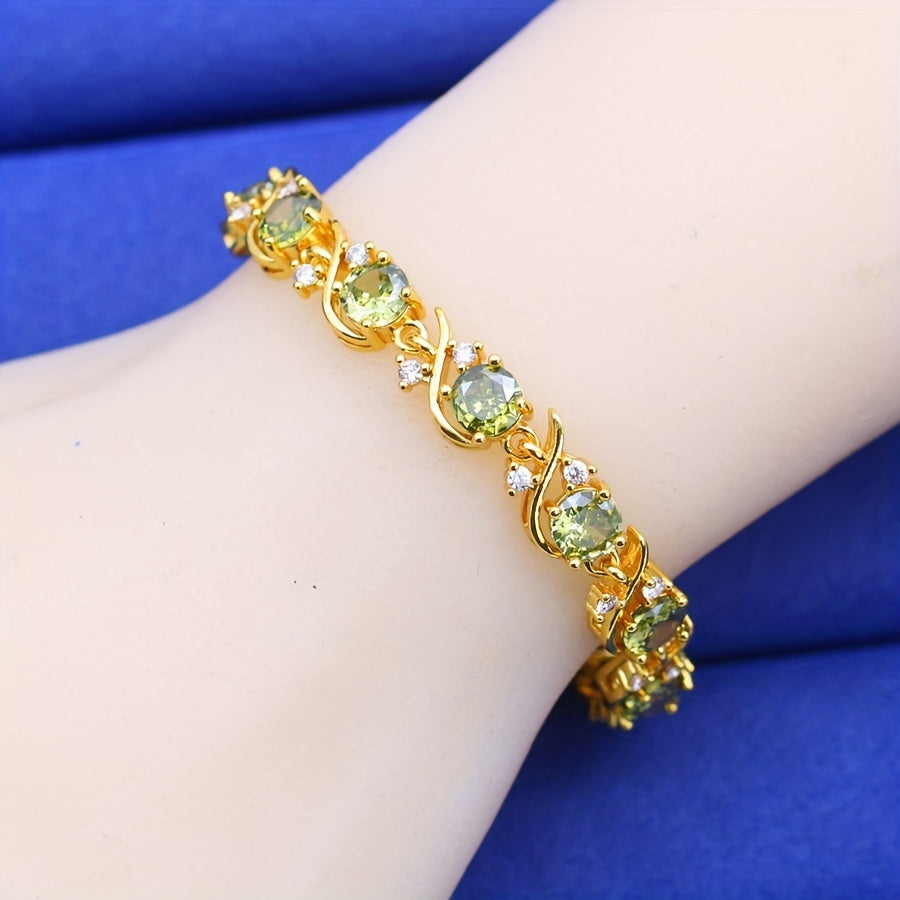 Elegant Vintage-Inspired Golden Copper Bracelet