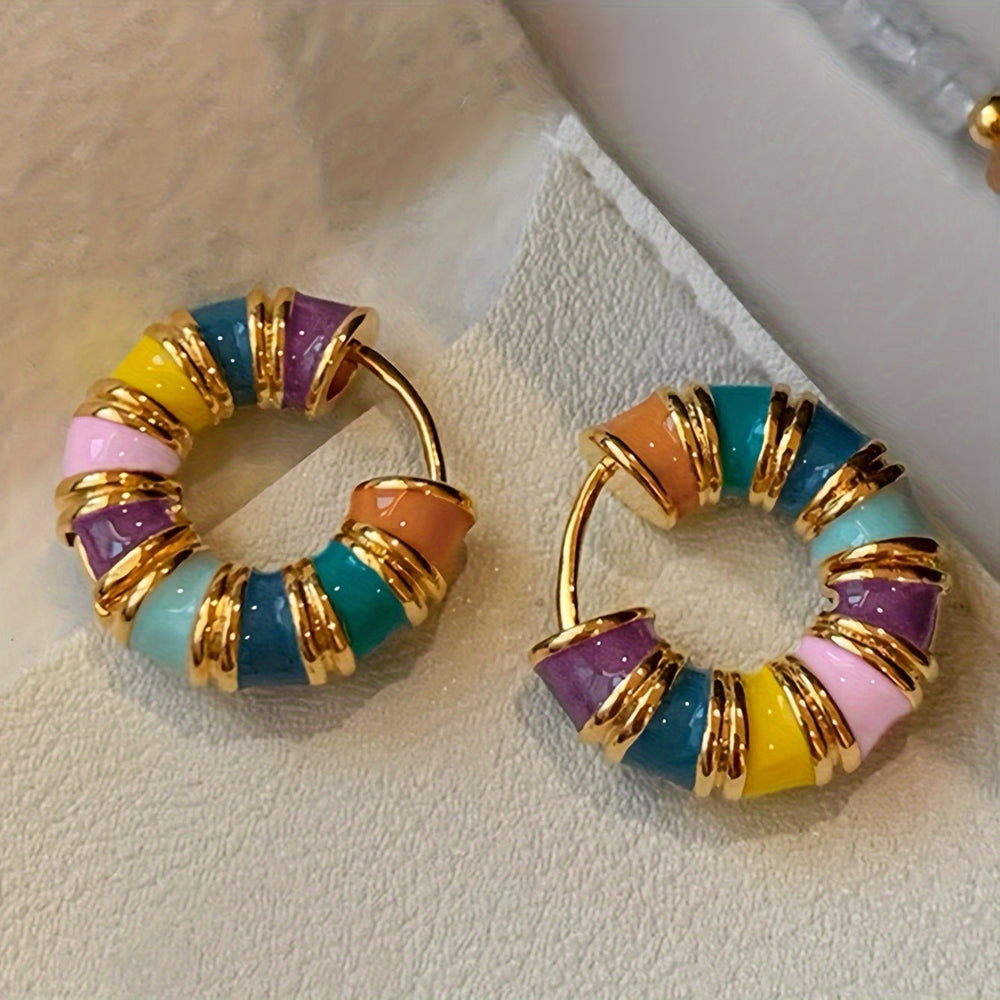 French-Inspired Chic Hoop Earrings
