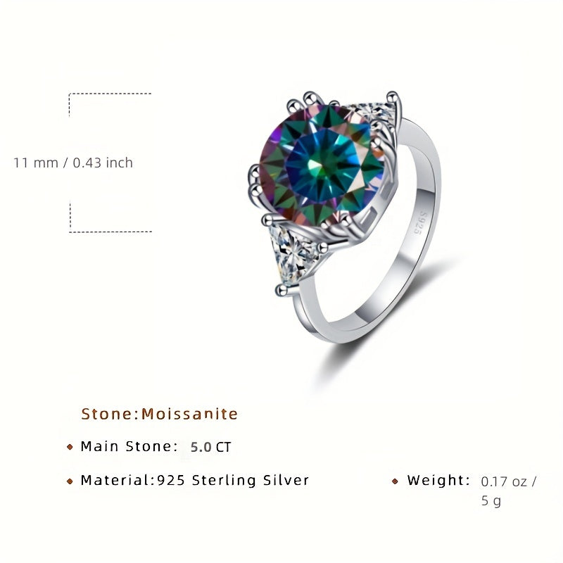 Gemstone Moissanite Engagement Ring