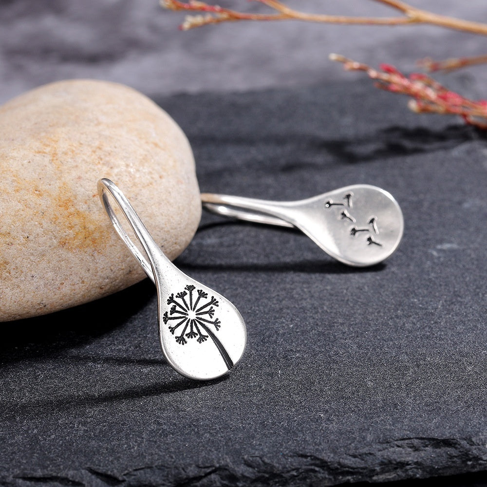 Simple Retro Dandelion Drop Earrings