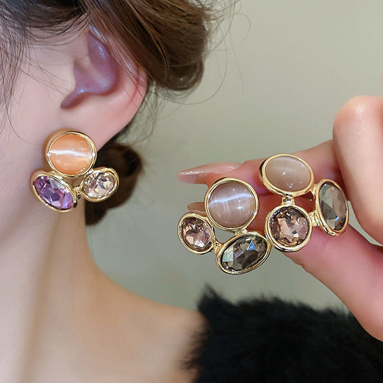 Vintage Style Oval Hollow Earrings