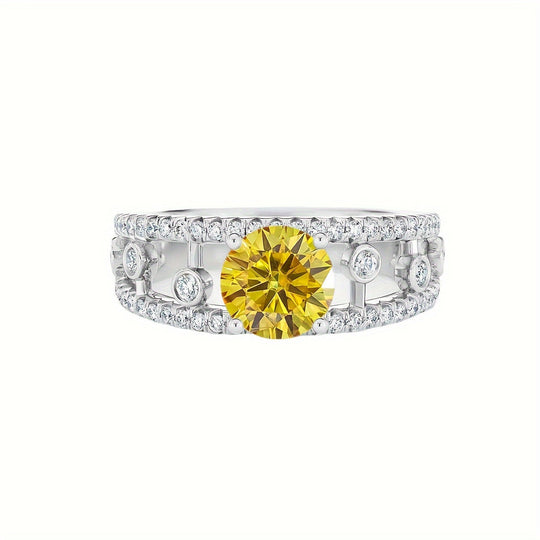 Trendy Moissanite Crown Ring