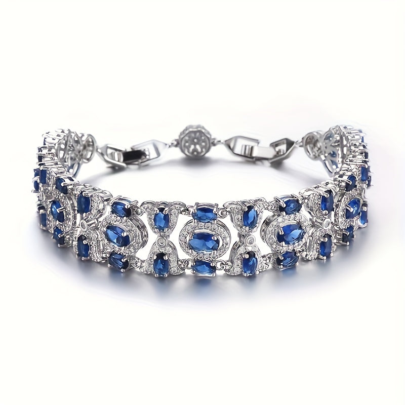 Elegant Colorful Cubic Zirconia Tennis Bracelet