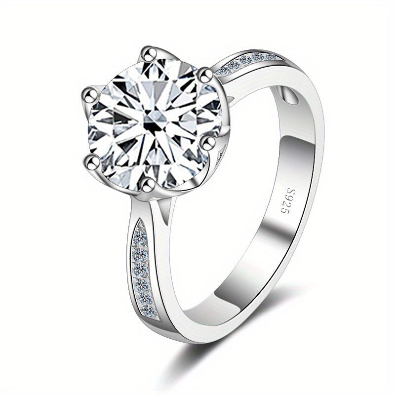 Moissanite Sterling Ring