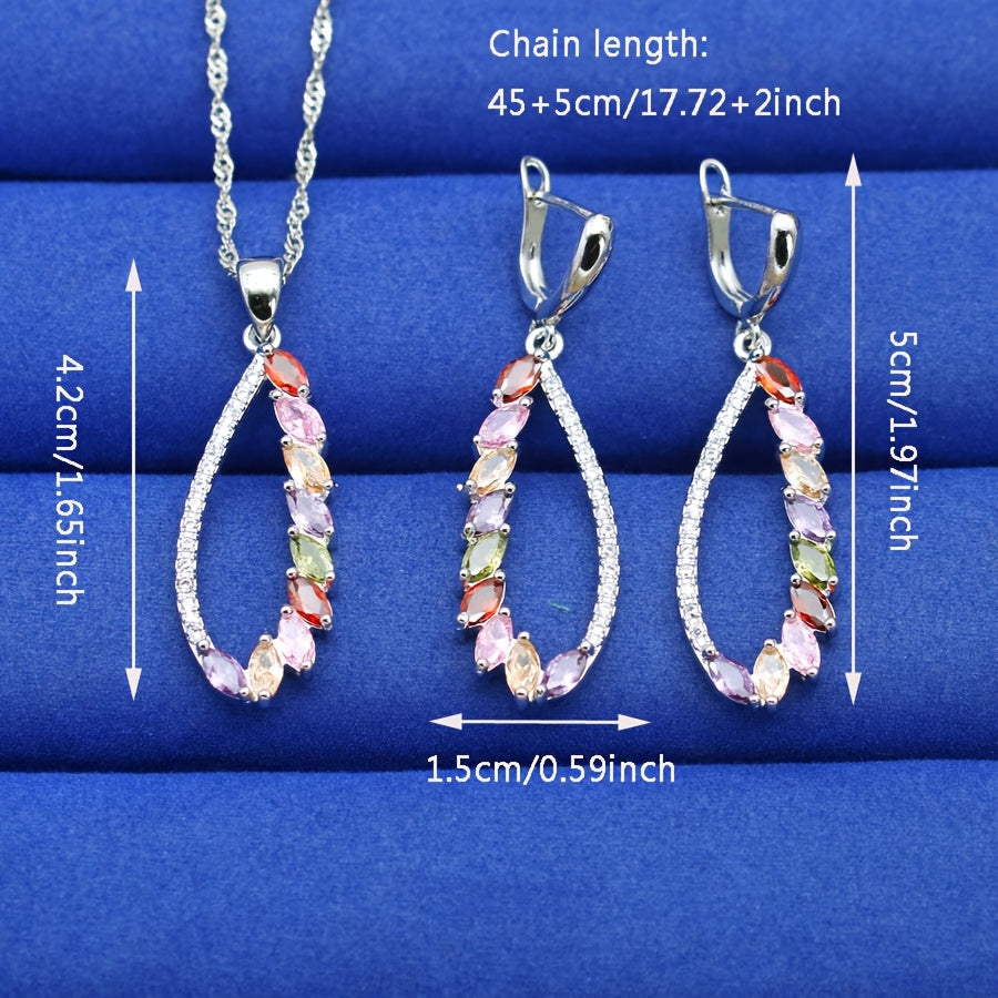 Elegant Synthetic Zirconia Jewelry Set
