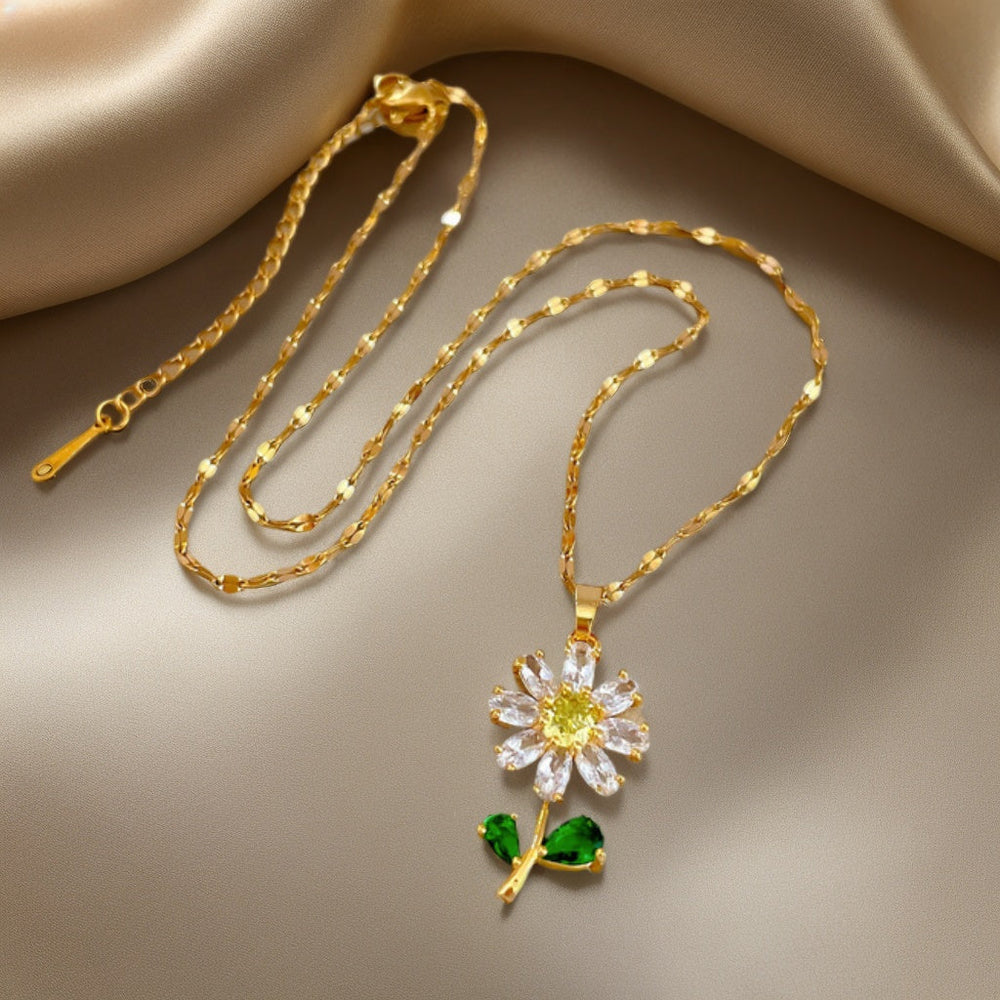 Sunflower Pendant Necklace