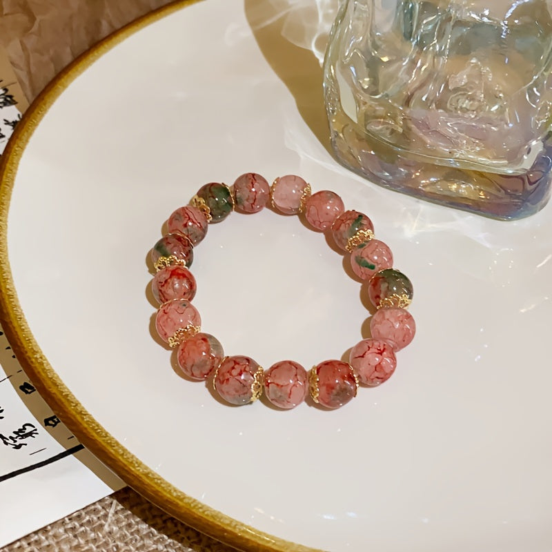 Spring And Summer Glass Beaded Bracelet