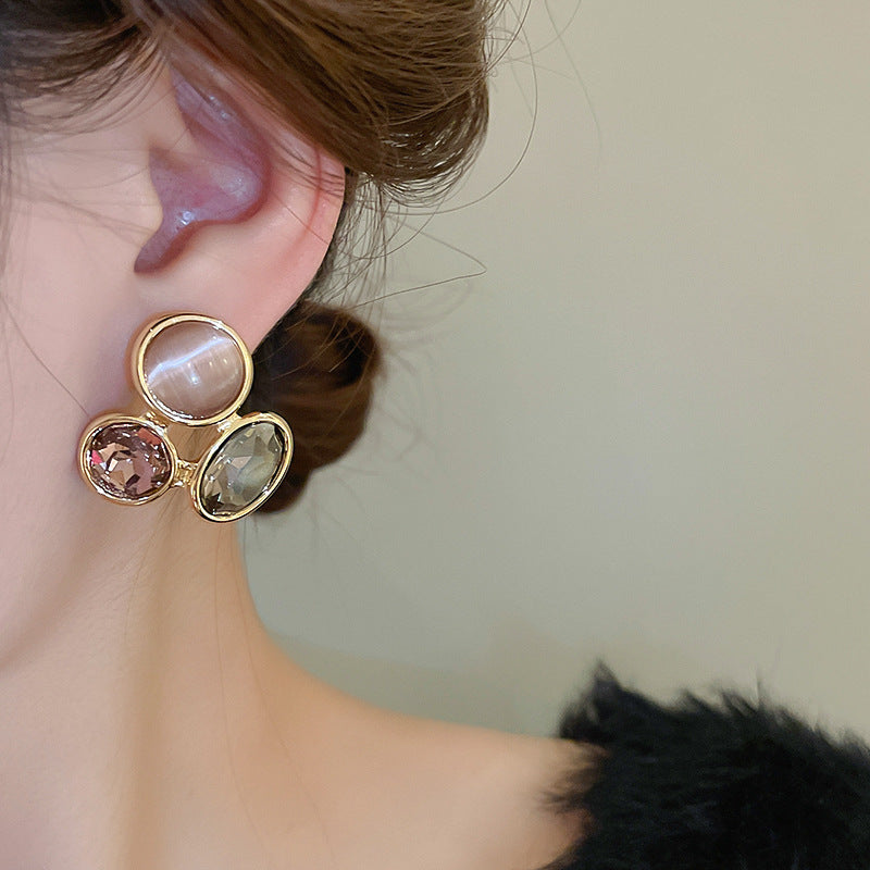 Vintage Style Oval Hollow Earrings