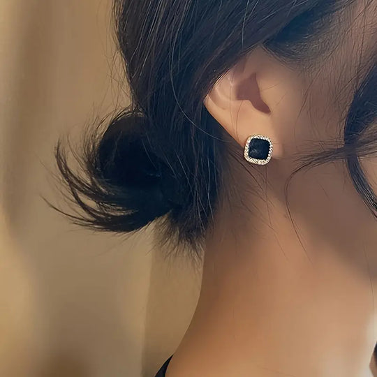 Geometric Square Stud Earrings