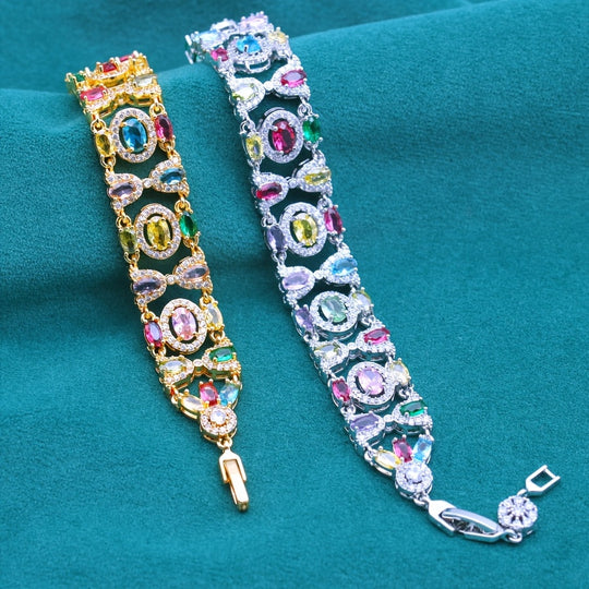 Bohemian Colorful Synthetic Zirconia Jewelry Set