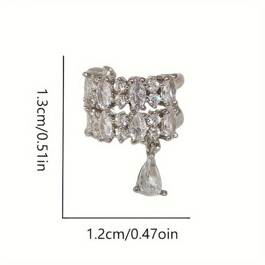 Copper Ear Cuff with Cubic Zirconia