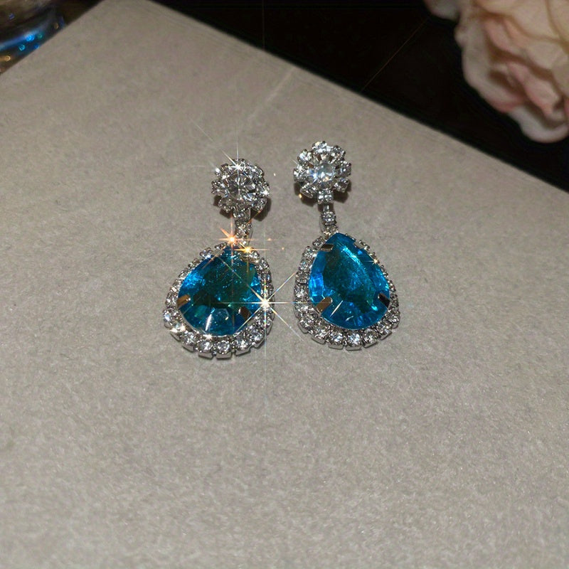 Luxury Rhinestone Teardrop Earrings