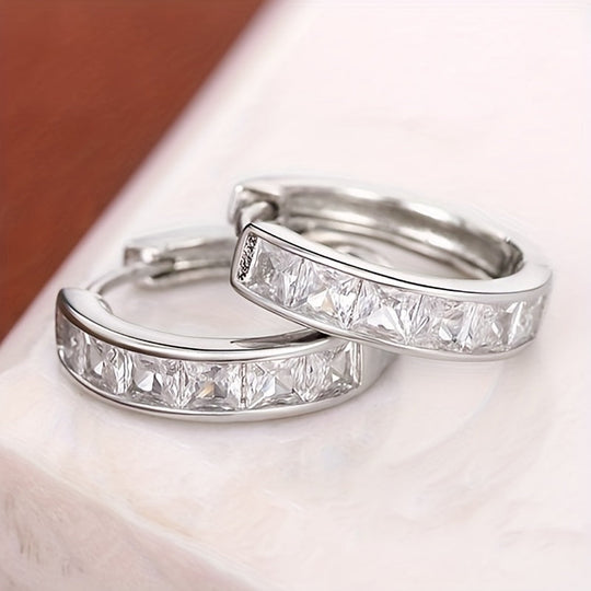 Minimalist Zirconia Hoop Earrings