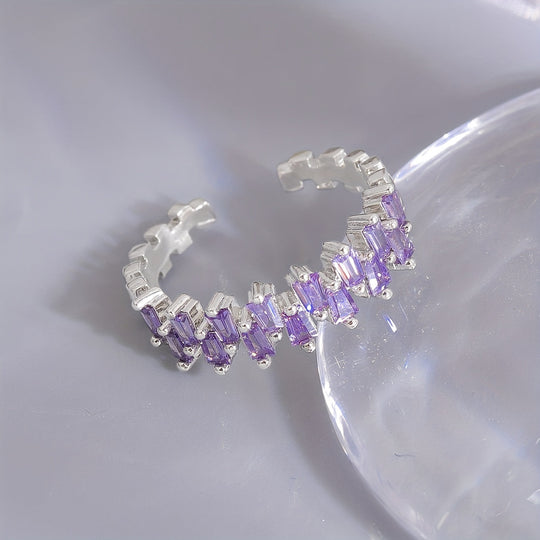 Elegant Purple Cubic Zirconia Ring