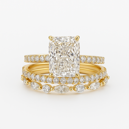 Jaily 3PC Wedding Ring Set