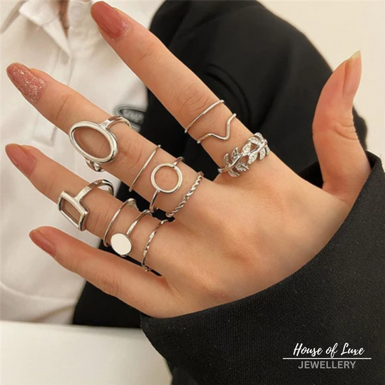 Pack of 11 Vintage Silver Rings