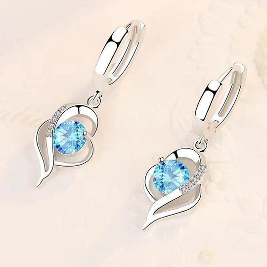 Eclipse Heart Drop Earrings