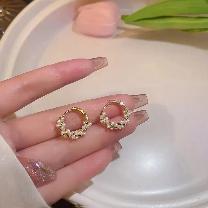 Pearl Hoop Earrings