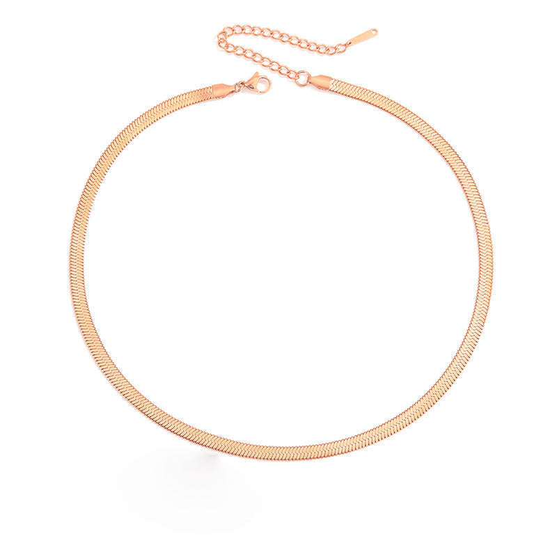 Stella Herringbone Chain Necklace