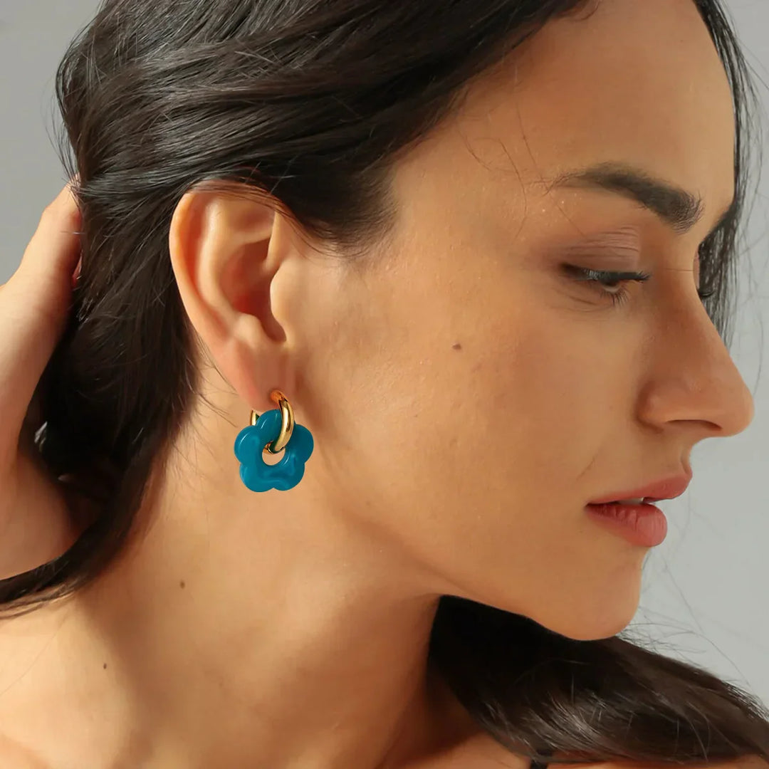 Zara Blossom Hoop Earrings