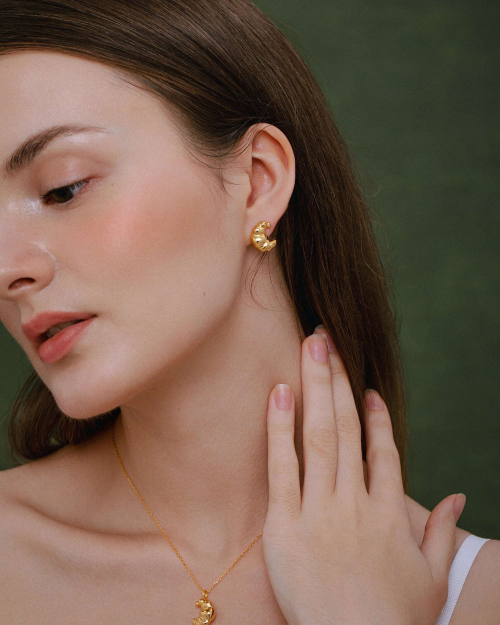 Croissant Stud Earrings