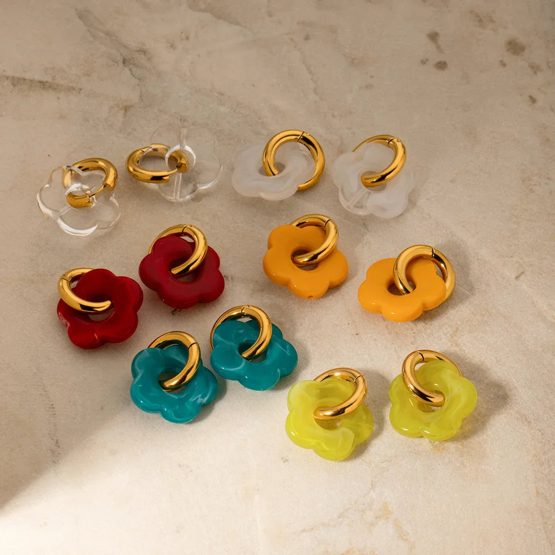 Zara Blossom Hoop Earrings