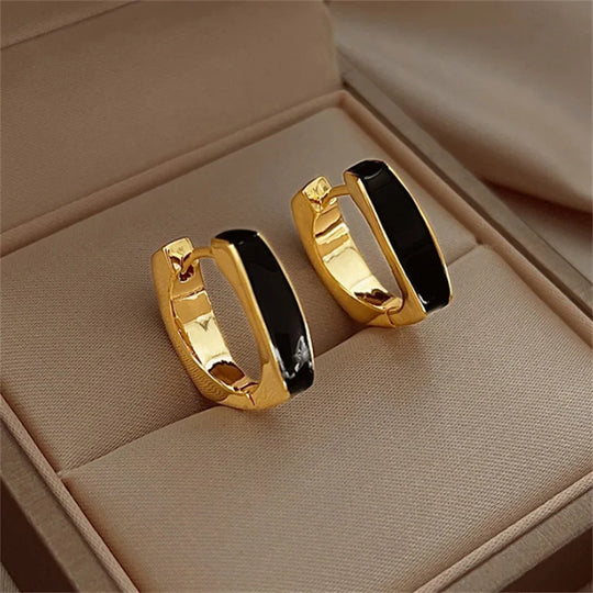 Light Luxury Rhinestone Hoops