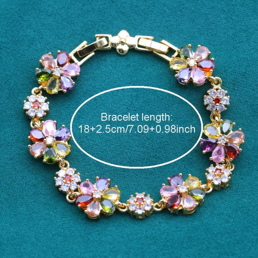 Bohemian Colorful Zirconia Jewelry Set