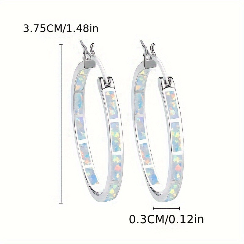 Elegant S925 Sterling Silver Hoop Earrings