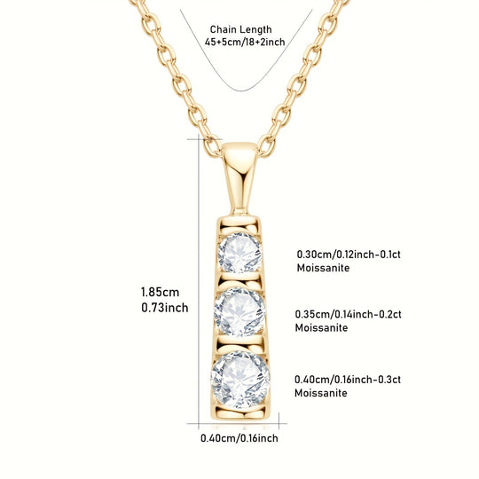 Moissanite Pendant Necklace