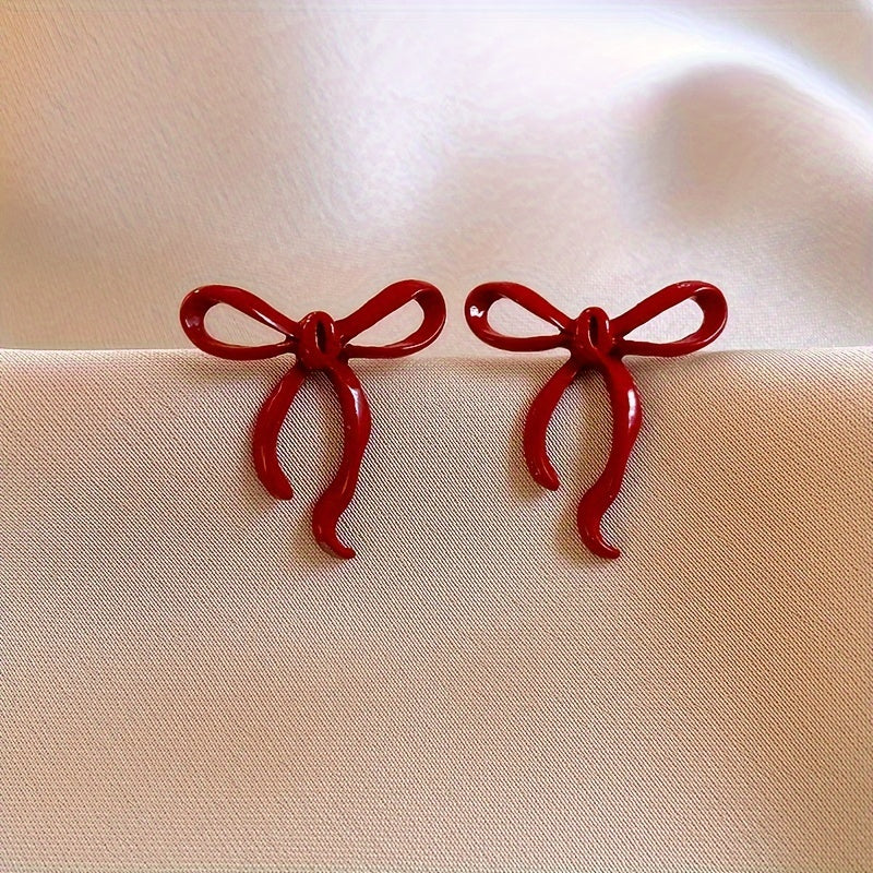 Vintage Bowknot Stud Earrings