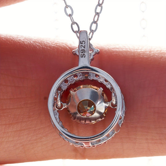 Silver Moissanite Pendant Necklace