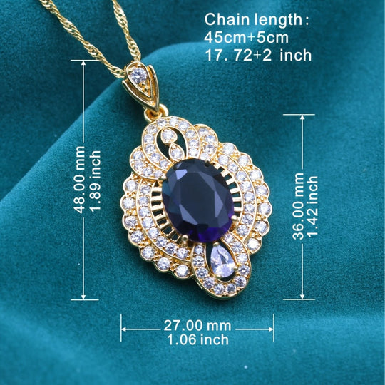 Vintage Elegant Golden Plated Copper Pendant