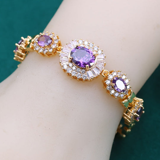 Retro Style Tennis Bracelet Cubic Zirconia