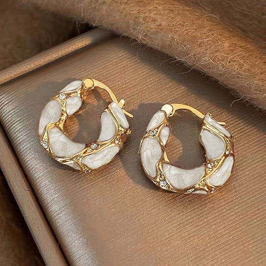 Retro French Elegant Hoop Earrings