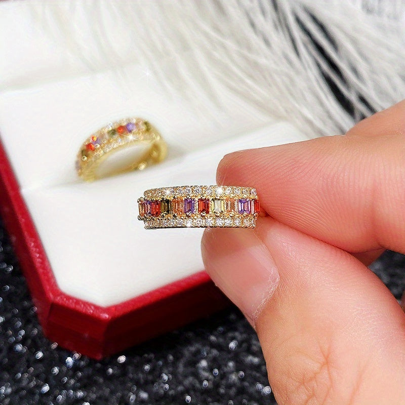 Trendy Topaz & Zirconia Hoop Earrings