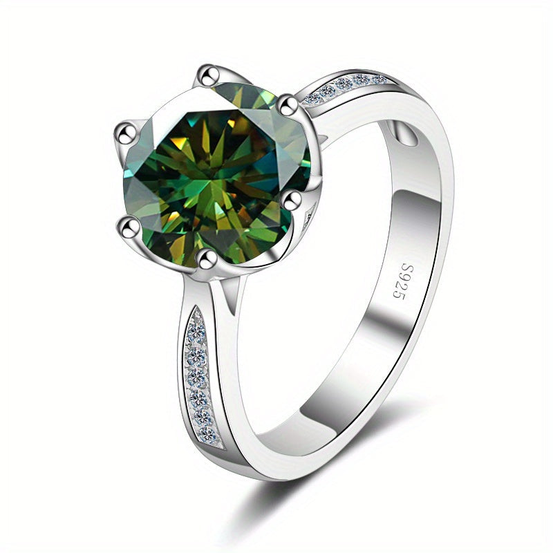 Moissanite Sterling Ring