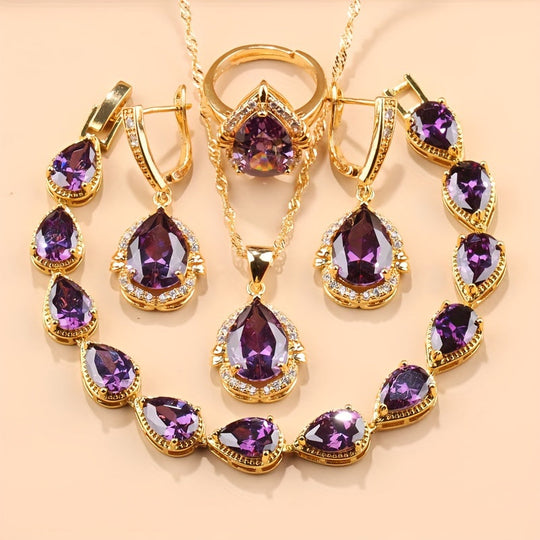 5-Piece Exquisite Teardrop Jewelry Set