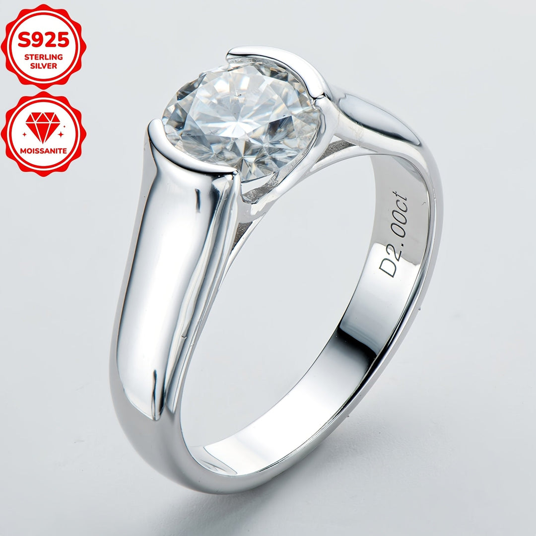 Classic Elegant Moissanite Engagement Ring